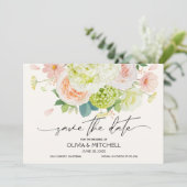 Save The Date Aquarelle Floraux Mariage de mesure (Debout devant)