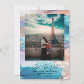 Save The Date Aquarelle | Géométrique Enregistrer la date (Devant)