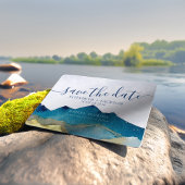 Save The Date Aquarelle Golden Mountains Photo Mariage extérieur