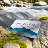 Save The Date Aquarelle Golden Mountains Photo Mariage extérieur