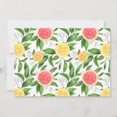 Save The Date Aquarelle Grappes et Oranges Mariage d'été (Dos)