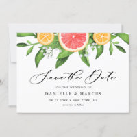 Aquarelle Grappes et Oranges Mariage d'été