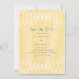 Save The Date Aquarelle jaune Déco Enregistrer la date