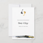 Save The Date Aquarelle Koi Fish Mariage (Devant)
