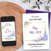 Aquarelle Lavande violette Wisteria Floral