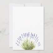 Save The Date Aquarelle Lavender Herbes Mariage Floral (Dos)