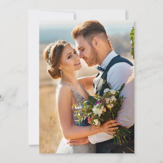 Save The Date Aquarelle Lemons Vert Photo Gold Frame (Dos)