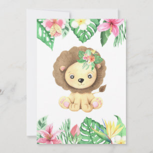 Save The Date Aquarelle Lion Flower