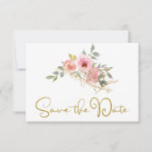 Save The Date Aquarelle Lush Blush Rose Floral Enregistrer La Da (Devant)