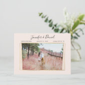 Save The Date Aquarelle Lush Blush Rose Floral Enregistrer La Da (Debout devant)