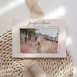 Save The Date Aquarelle Lush Blush Rose Floral Enregistrer La Da