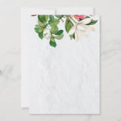 Save The Date Aquarelle Magnolia Fleurs Mariage (Dos)