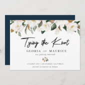 Save The Date aquarelle Magnolia floral Enregistrer la date (Devant / Derrière)