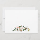 Save The Date Aquarelle Magnolias Roses roses (Dos)