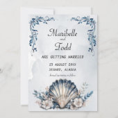 Save The Date Aquarelle Majestic Mia Beach Enregistrer la date (Dos)