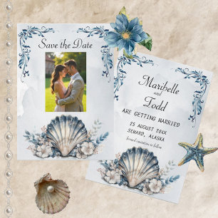 Save The Date Aquarelle Majestic Mia Beach Enregistrer la date