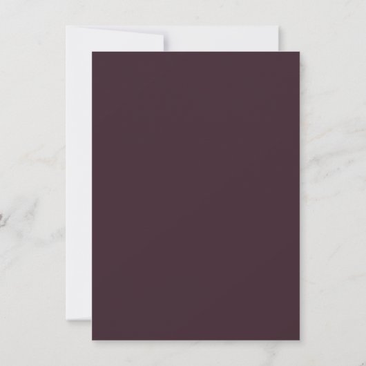 Save The Date Aquarelle Marbre Maroon Enregistrer la date (Dos)