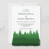 Save The Date Aquarelle Mariage des pins de bois (Devant)