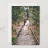 Save The Date Aquarelle Mariage des pins de bois (Dos)