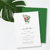 Save The Date Aquarelle Mariage d'été au Tropical Hibiscus
