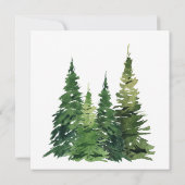 Save The Date Aquarelle Mariage festif Arbre de Noël (Dos)