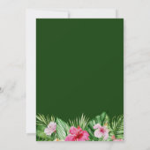 Save The Date Aquarelle Mariage floral tropical (Dos)