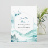 Save The Date Aquarelle Mariage nautique imprimable (Debout devant)