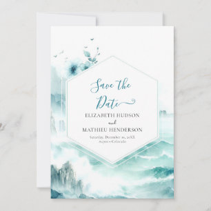 Save The Date Aquarelle Mariage nautique imprimable