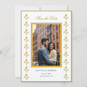 Save The Date Aquarelle marigold Photo Enregistrer la date
