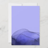Save The Date Aquarelle moderne bleu violet violet Enregistrer l (Dos)