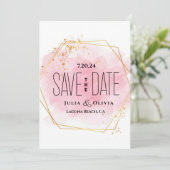 Save The Date Aquarelle moderne créative Enregistrer la date (Debout devant)