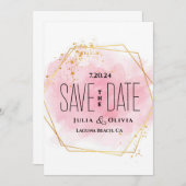 Save The Date Aquarelle moderne créative Enregistrer la date (Devant / Derrière)