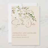 Save The Date Aquarelle moderne Elegant Orchid Enregistrer la da (Devant)