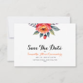 Save The Date Aquarelle moderne Floral 15e anniversaire Quincean (Devant)