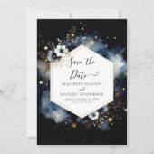 Save The Date Aquarelle moderne Mariage céleste (Devant)