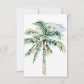 Save The Date Aquarelle moderne Palms & Plage Scène (Dos)
