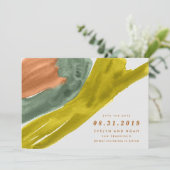 Save The Date Aquarelle moderne ton Terre Enregistrer la date (Debout devant)