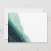 Save The Date Aquarelle moderne vert émeraude et or (Dos)