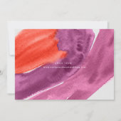 Save The Date Aquarelle moderne violet Enregistrer la date (Dos)