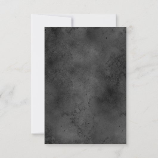 Save The Date Aquarelle noire gothique foncée Mariage de papillo (Dos)