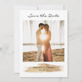Save The Date Aquarelle orange turquoise et brûlée Enregistrer l (Dos)