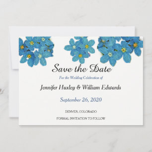Save The Date Aquarelle Oubliez-moi pas Fleurs Enregistrer la da