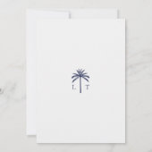Save The Date Aquarelle Palm Tree Plage tropicale Mariage (Dos)