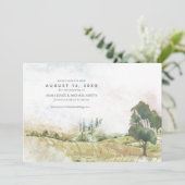 Save The Date Aquarelle Paysage Mariage Sage Hor. ID786 vert (Debout devant)