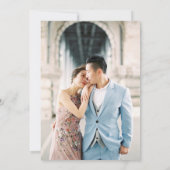 Save The Date Aquarelle Peinture moderne Pastel Photo Mariage (Dos)