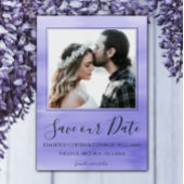Save The Date Aquarelle photo Enregistrer la date | Violet