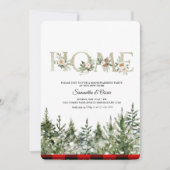 Save The Date Aquarelle Pine verte et Buffle rouge Plaid (Devant)