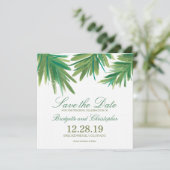 Save The Date Aquarelle Pine Woods | Enregistrer la date (Debout devant)