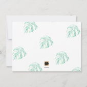 Save The Date Aquarelle PixDezines Monstera|Enregistrer la date (Dos)