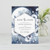 Save The Date Aquarelle Romance Mariage Lune (Debout devant)